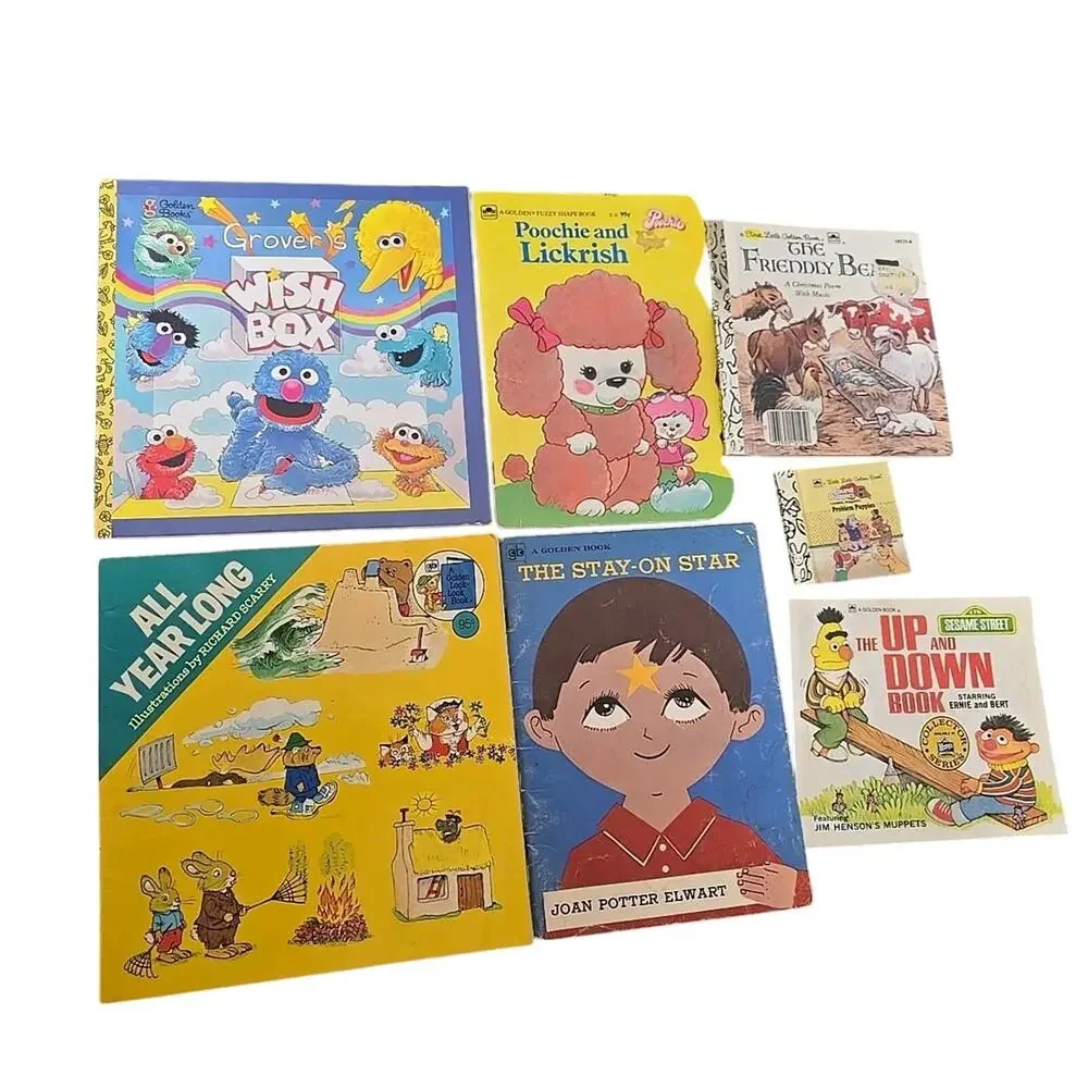 Lot of 7 Vintage 70s-80s Mixed Authors Sesame Street Paperback‎ Children's Books